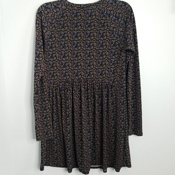 BCBGeneration Long Sleeve Floral Baby Doll Fit & Flare Dress Size Small - Picture 4 of 8